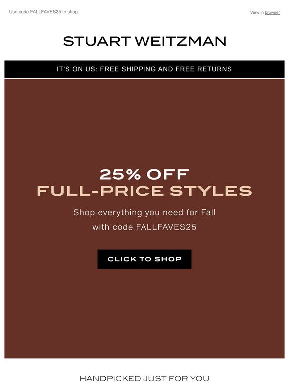 25% Off Full-Price Styles Is Yours