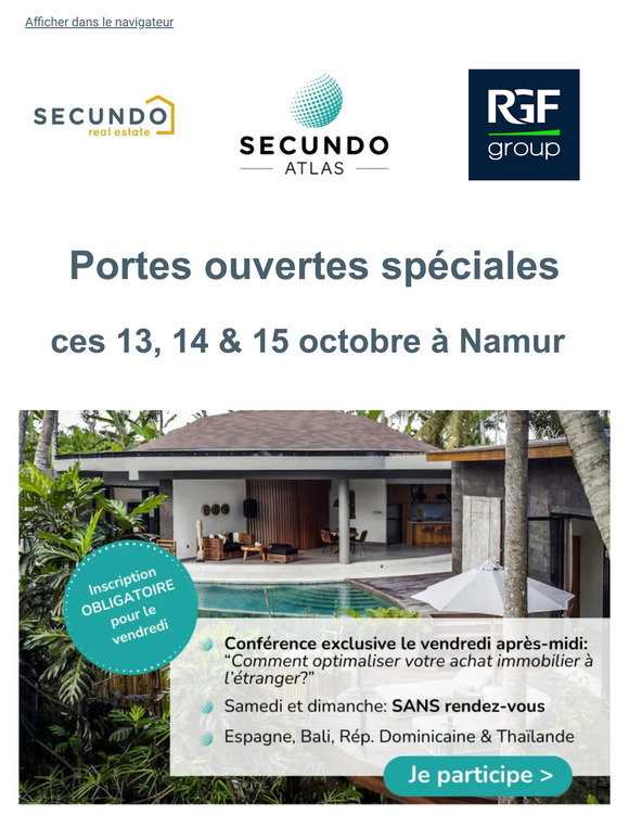 Secundo: 🏠🌴 Portes ouvertes spéciales chez SECUNDO à Namur | Milled