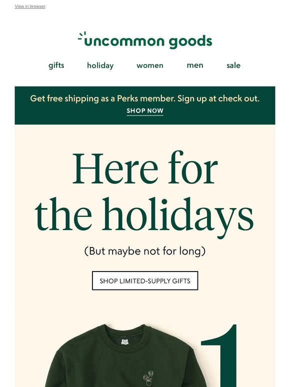 Here for the holidays
