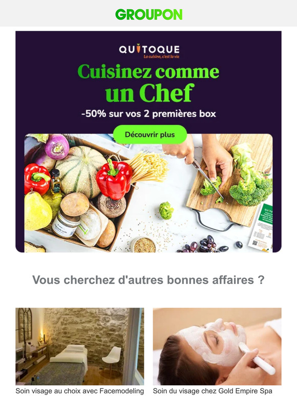 Quitoque : -50% sur vos 2 premières box!