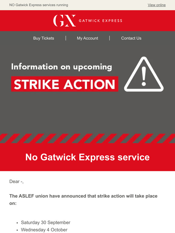 ⚠ Important information on late September and early October industrial action