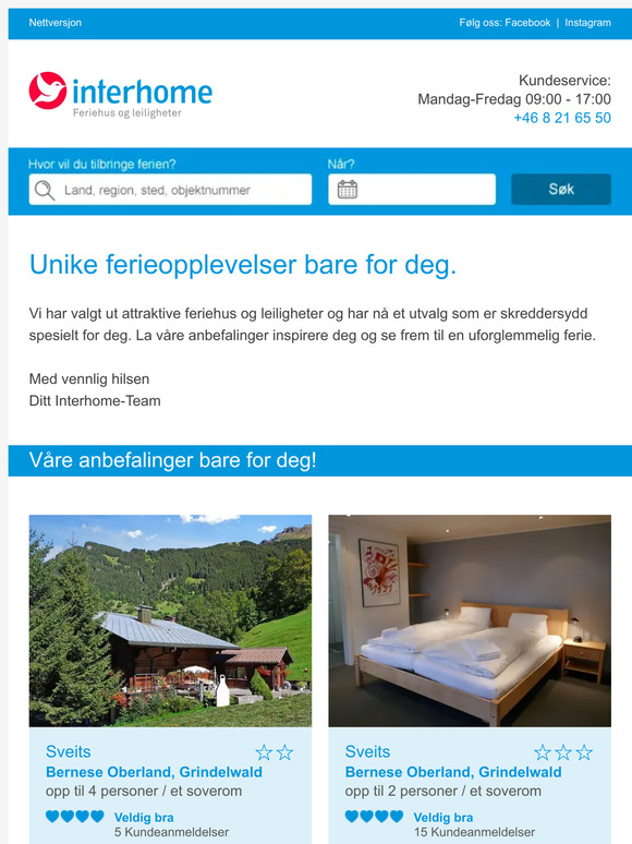 Spesielt for deg: Våre ferietips