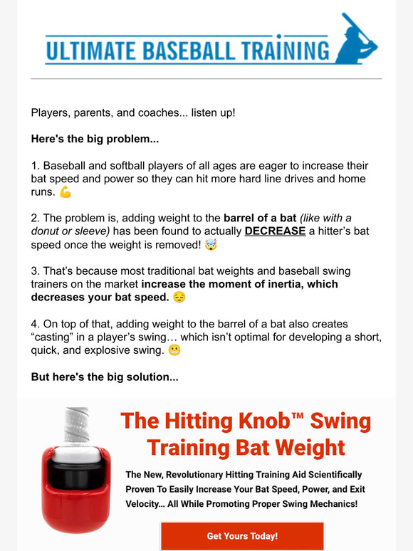 ultimatebaseballtraining HITTERS Stop using donuts and sleeves on your bat! Milled