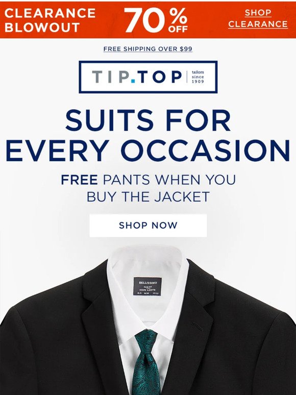 Free Pants On All Suit Separates