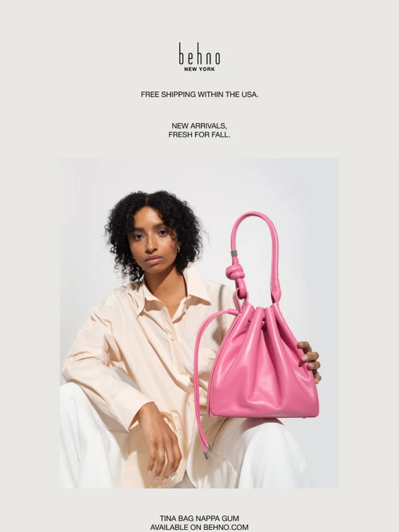 RESTOCKED: OUR TINA BAG IN GUM IS BACK.