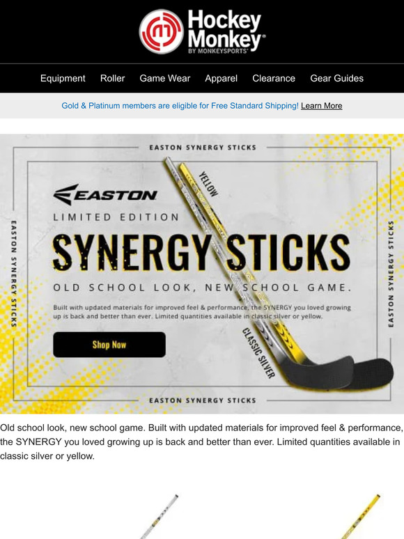 Easton Yellow Synergy Stick - Senior