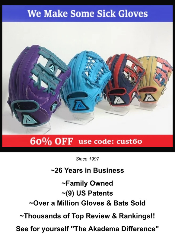 60% OFF Custom Fielding Gloves