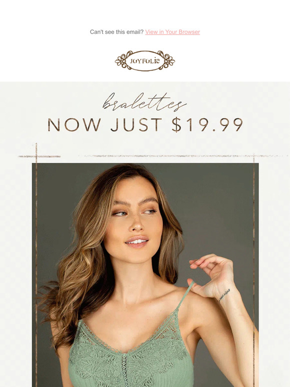 Limited Time: All Bralettes $19.99! 😍