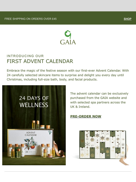 Gaia Skincare The Ultimate Wellness Advent Calendar 🎄 Milled