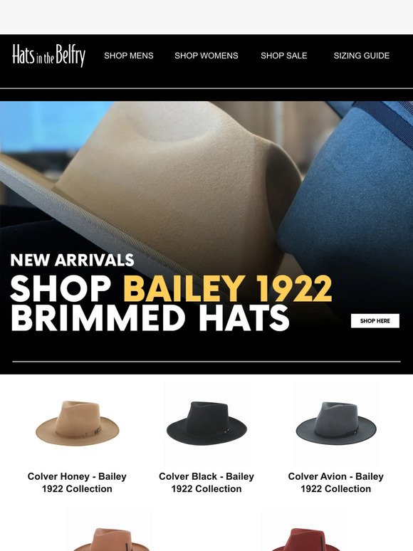 NEW ARRIVALS! Bailey 1922 - Made In USA  ✨