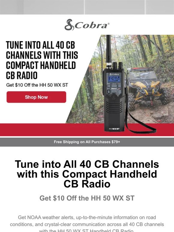Tune into All 40 CB Channels with this Compact Handheld CB Radio