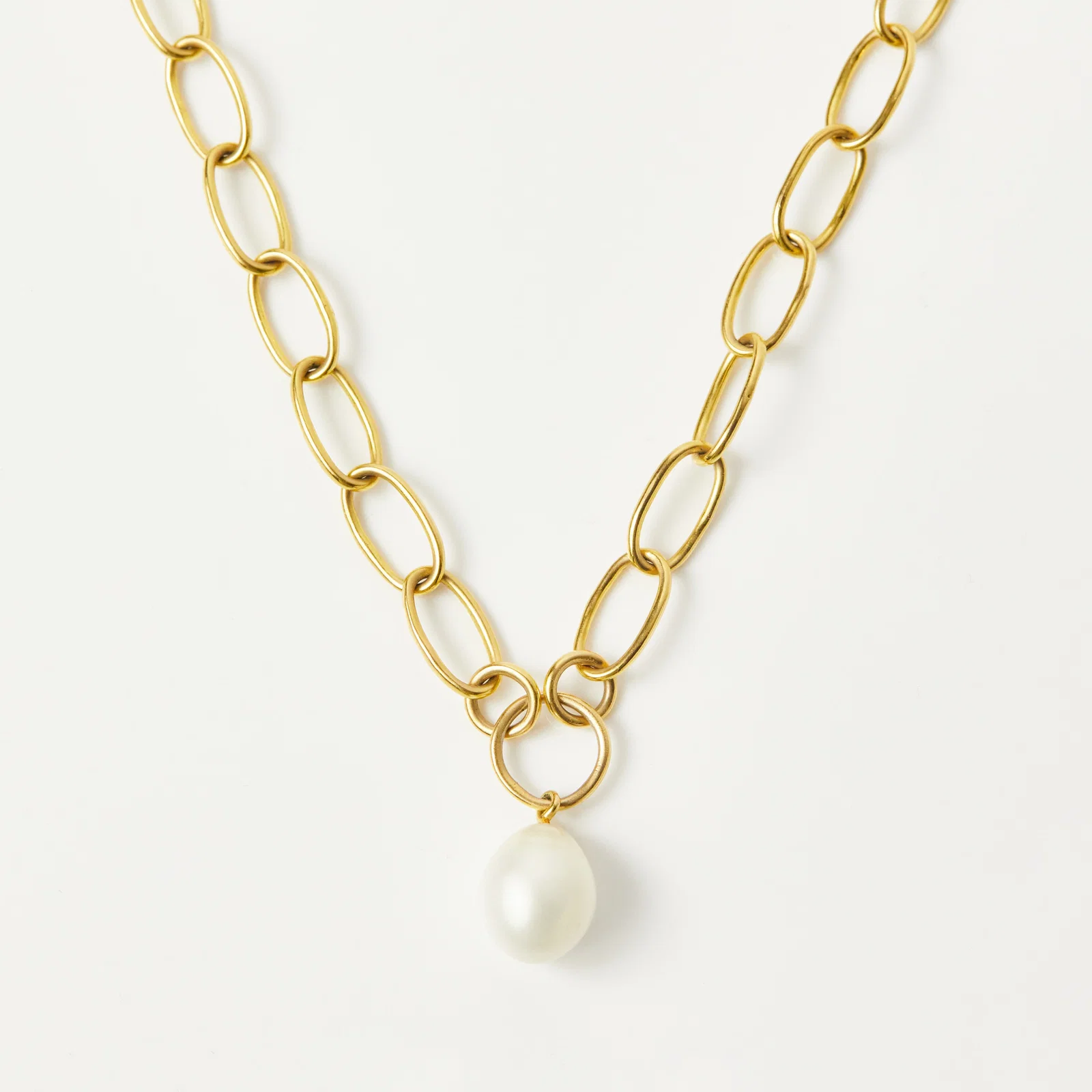 Image of Chunky Chain With Pearl Necklace