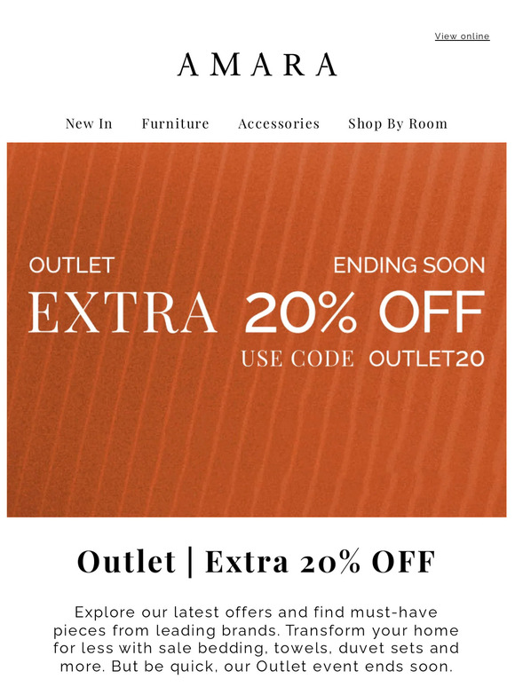 Extra 20% off the Outlet