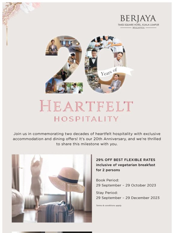 Celebrate 20 Years of Heartfelt Hospitality