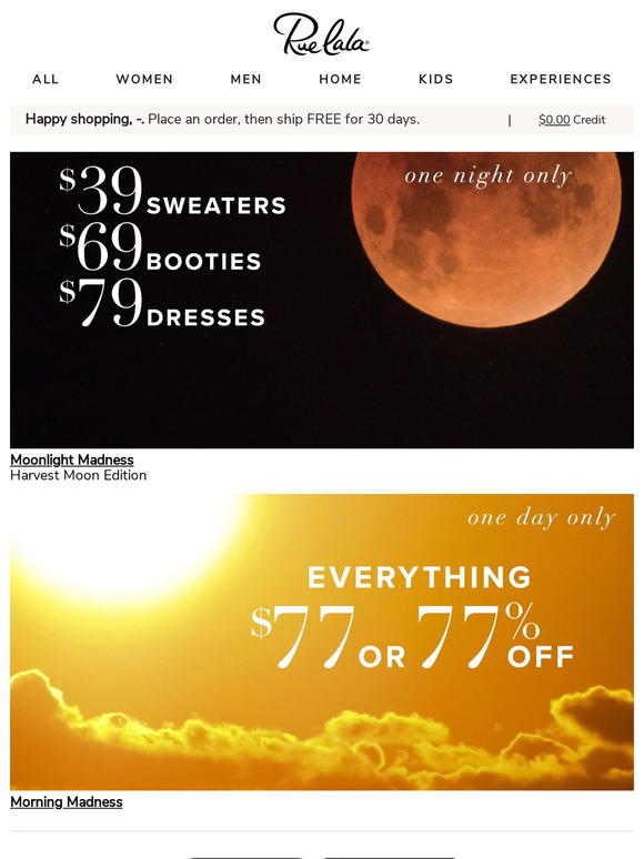 $39 Sweaters, $69 Booties, $79 Dresses ← 🌕MG!