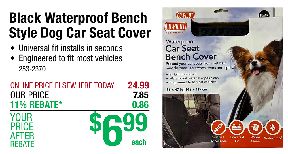 Menards Dog Car Seat Cover ONLY 6.99! Milled