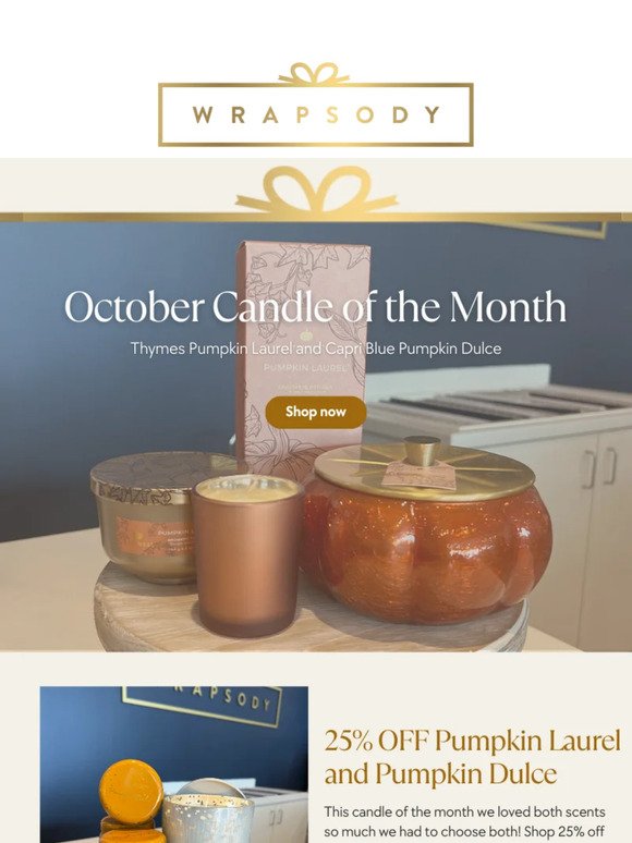New Month, Big Celebration - 25% off Candles of the Month & Grand Opening