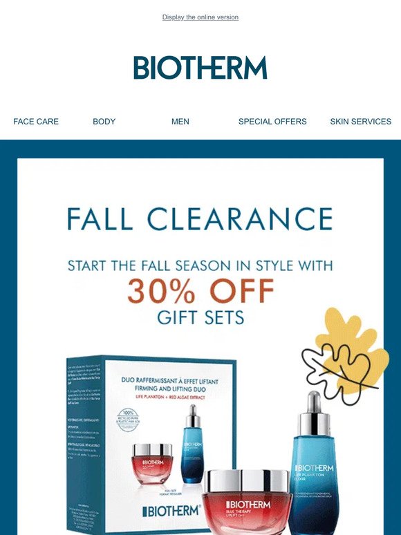 Fall Clearance: 30% Off Gift Sets 🍂