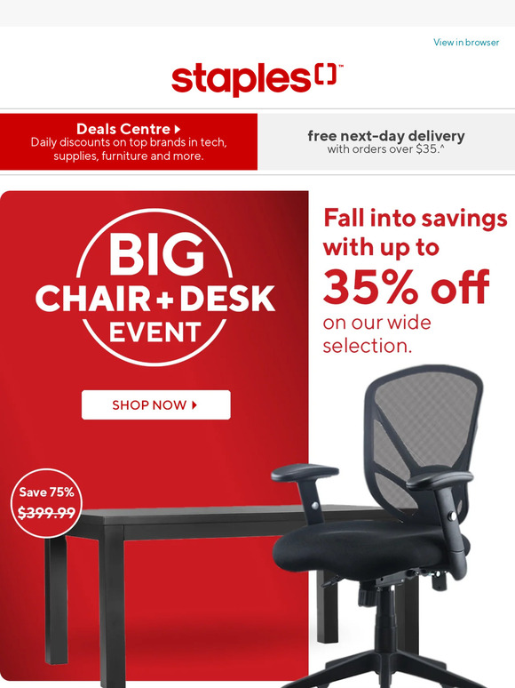 Staples big 2025 chair event