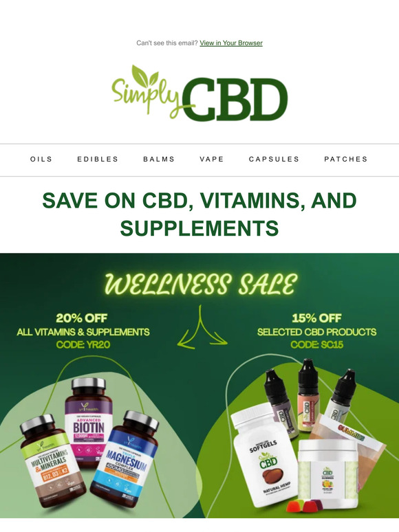 Vitamins & CBD: Enjoy Great Savings! 💸