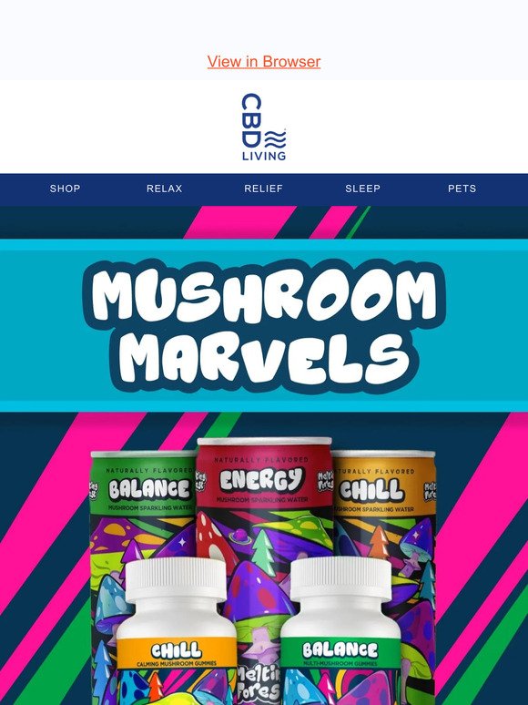 🍄 Meet CBD Living’s Premium Mushroom Range 🍄