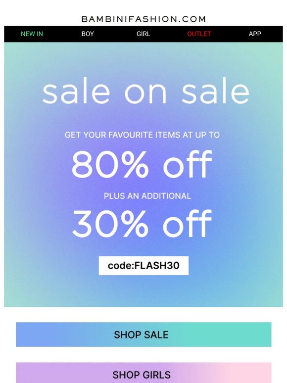 FLASH Sale: Extra 30% OFF on Top of Up to 80% OFF
