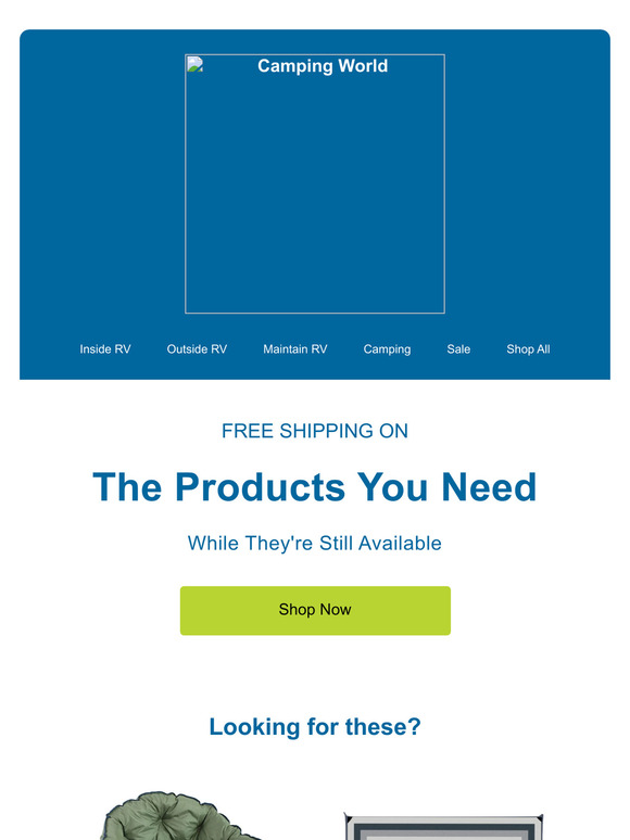 Camping World Hurry, limited stock! Milled