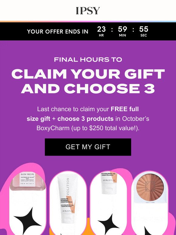 FINAL NOTICE: Your free gift is about to expire