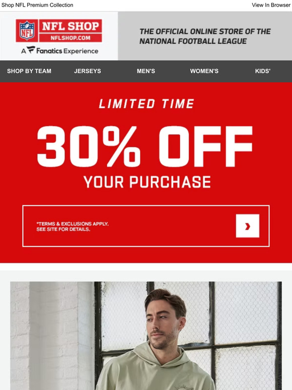 nfl shop 30 off