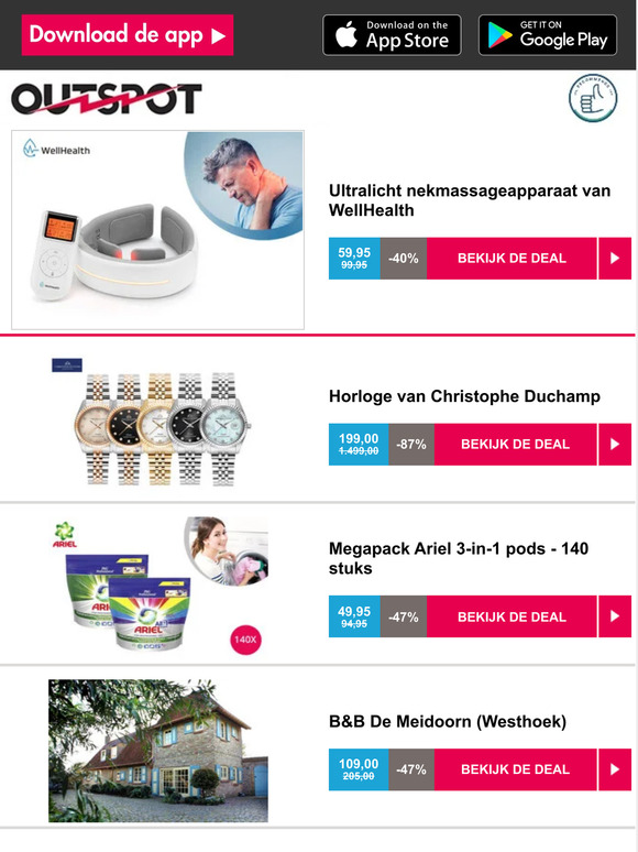 Massageapparaat voor de nek