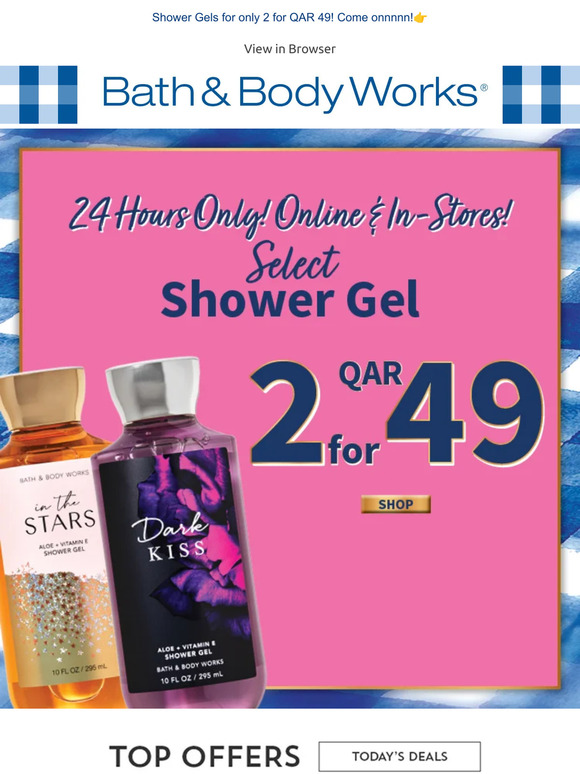 Bath & Body Works Qatar Hey, there! 24hour flash sale is here!😱