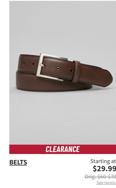 Clearance Belts Starting at $29.99. Orig. 60-$70. Shop Now. See terms.