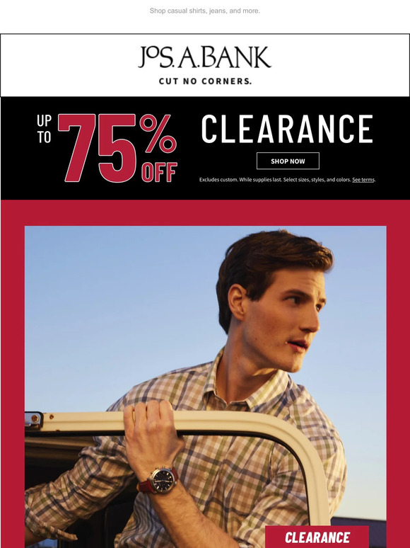 Jos. A. Bank Our latest on clearance. Milled