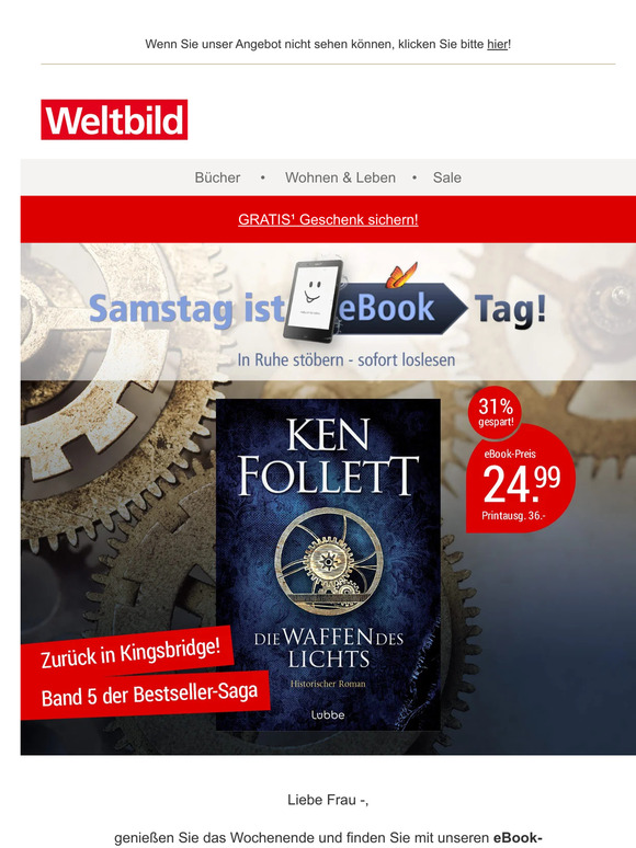 Weltbild.at Aufgepasst Neues von Ken Follett, Max Bentow, Susanne Oswald u.v.m.! Milled