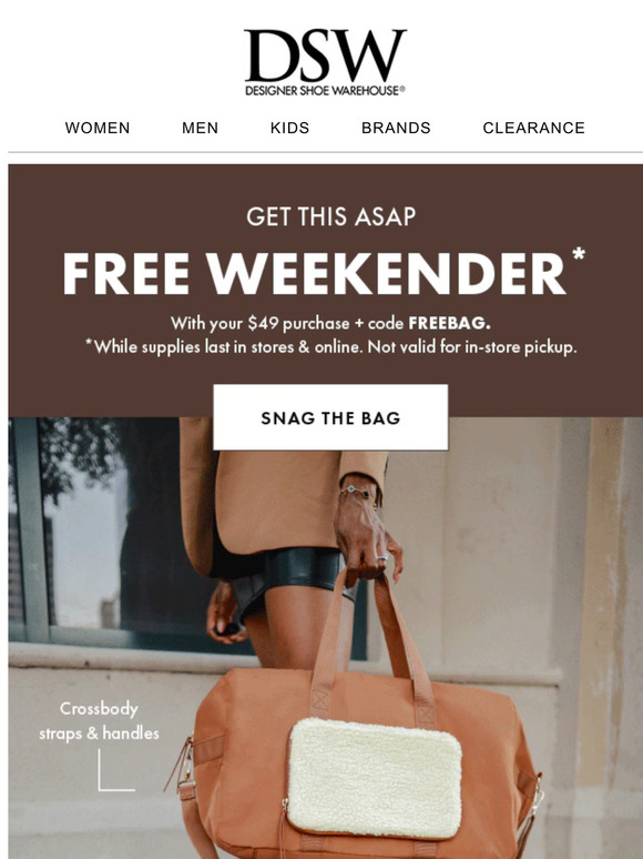 DSW This FREE bag is going QUICK (!) Milled