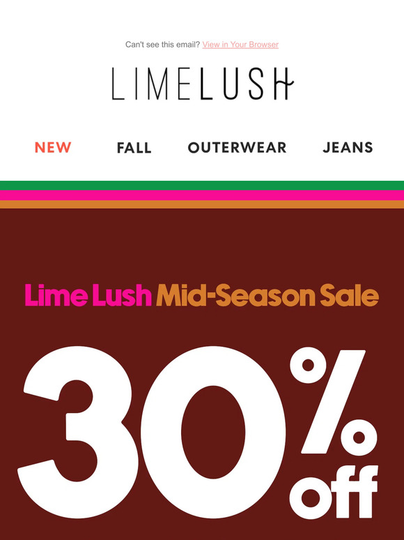 Don't Miss Out! 30% Off Mid Season Faves ⚡🛍️