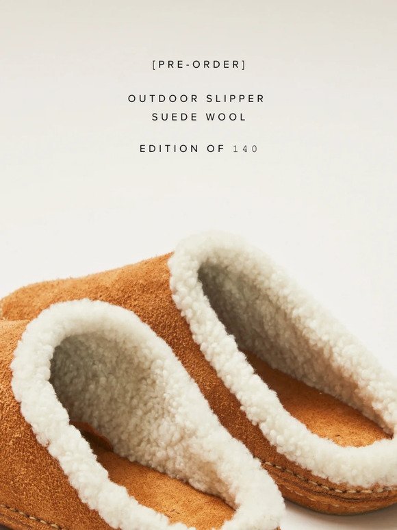 Outdoor Slipper Suede Wool | Open for Pre-Order