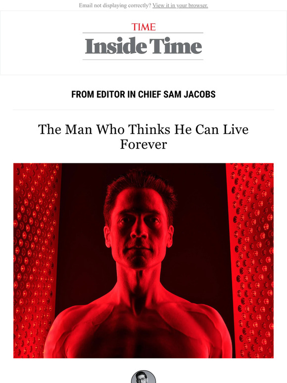 The man who thinks he can live forever