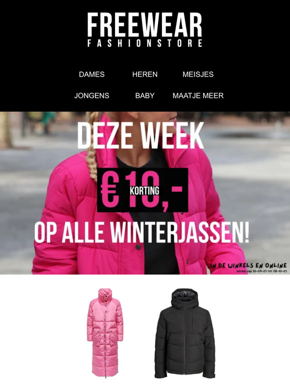 freewear: €10,- korting op alle winterjassen! | Milled