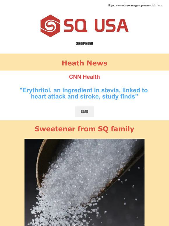 SQ Medical "Erythritol, an ingredient in stevia, linked to heart