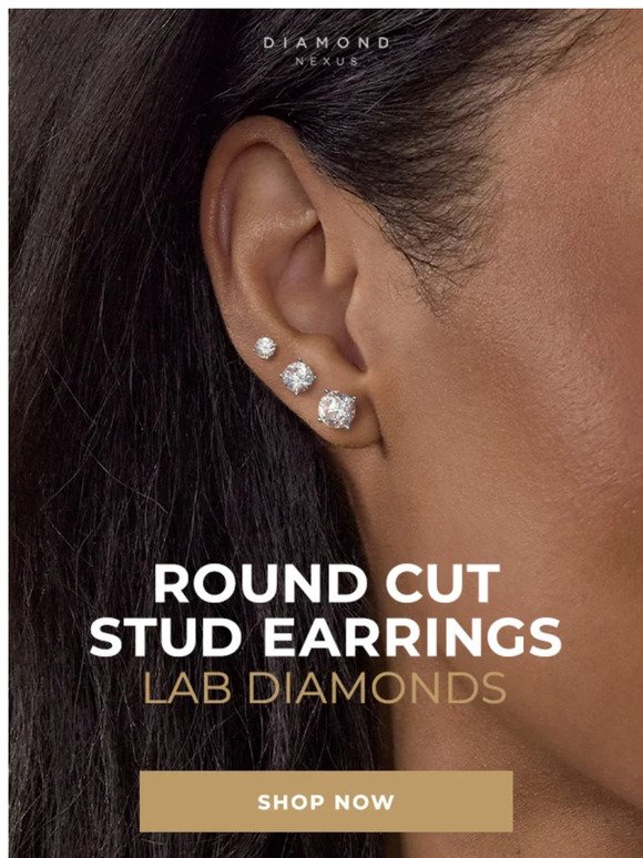 Now 40% Off 🚨 Lab Grown Diamond Round Cut Studs