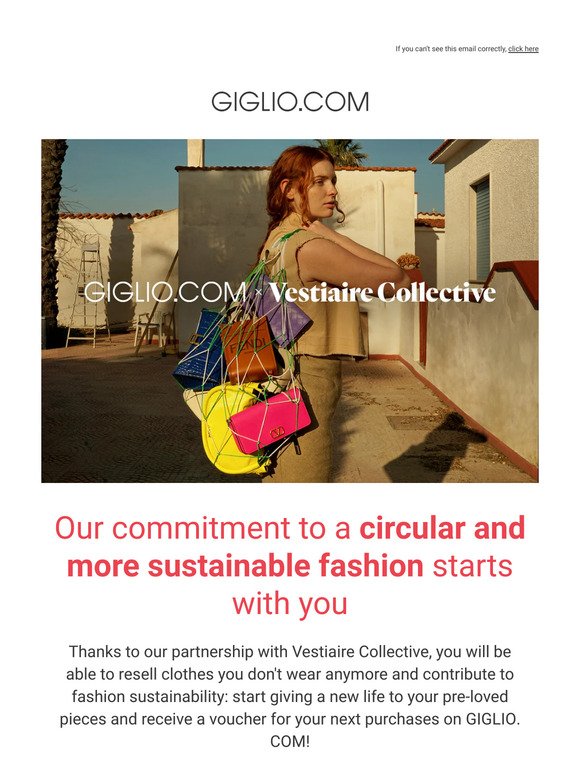 GIGLIO.COM x Vestiaire Collective: contribute to circular fashion!