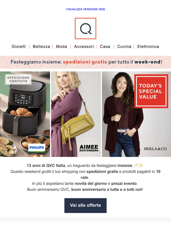 QVC IT: Sei di QVC se ti innamori dei 3 Todays Special Value di oggi