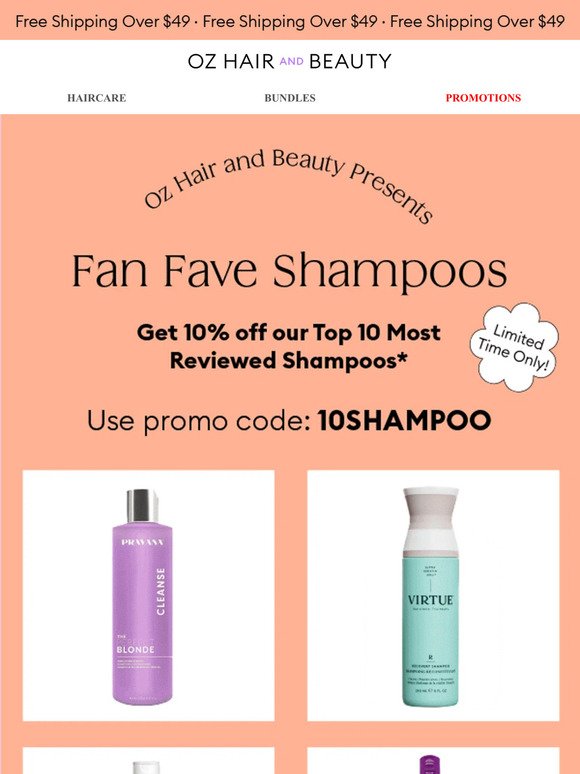 10% Off The Best Shampoos!
