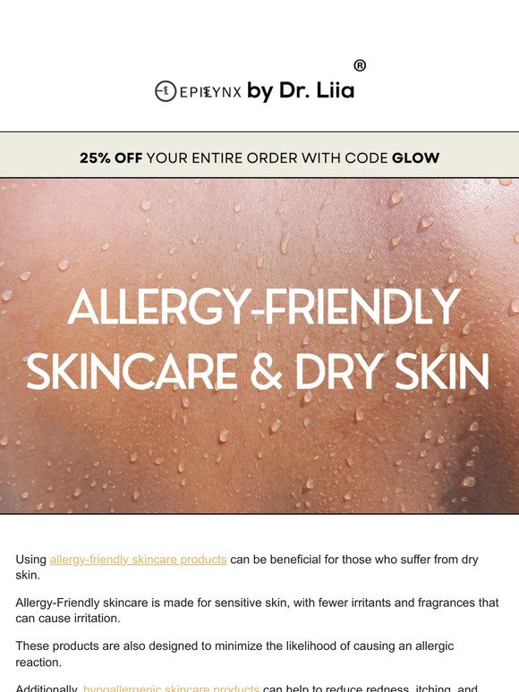 Allergy-Friendly Skincare & Dry Skin 💧
