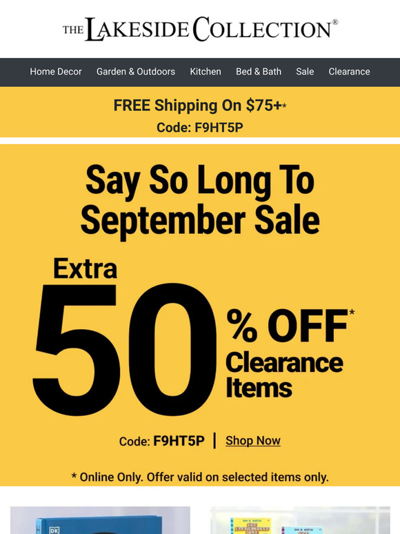 The Lakeside Collection Save an EXTRA 50 On Over 1,100 Items! Milled