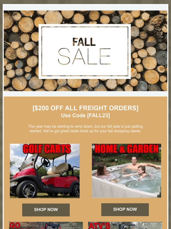 Big fall savings - shop now!