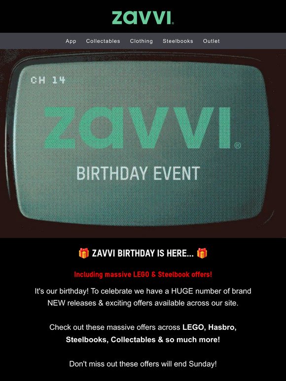 Last Chance! Zavvi Birthday Offers Ending Soon!