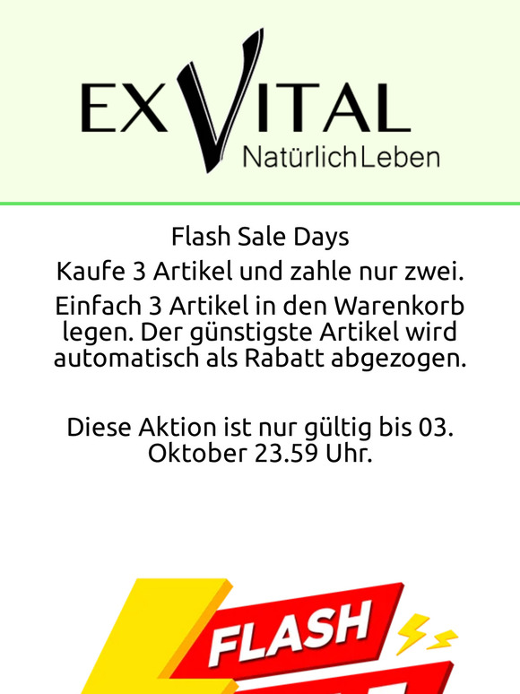🔥 Flash Sale 🔥 Kaufe 3 Artikel und zahle nur 2
