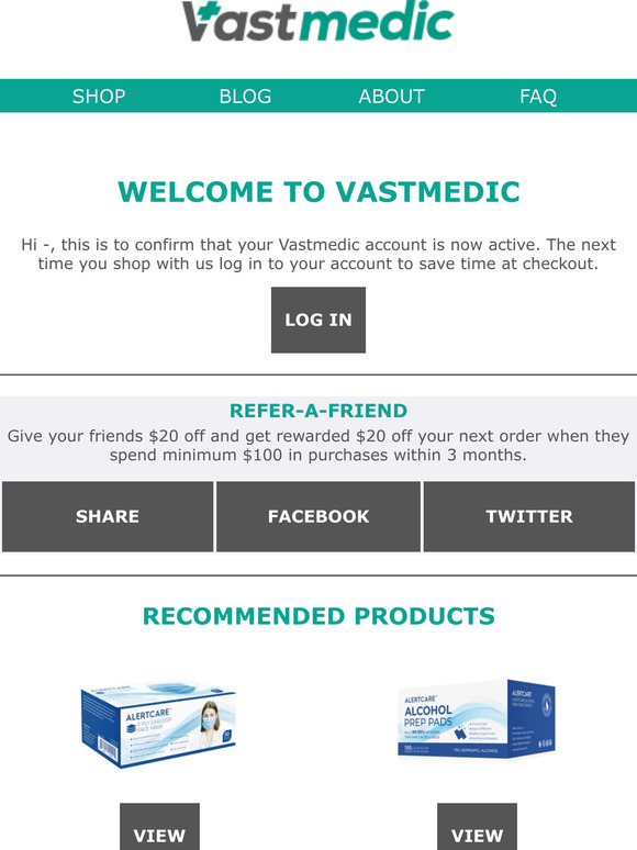 Customer account confirmation